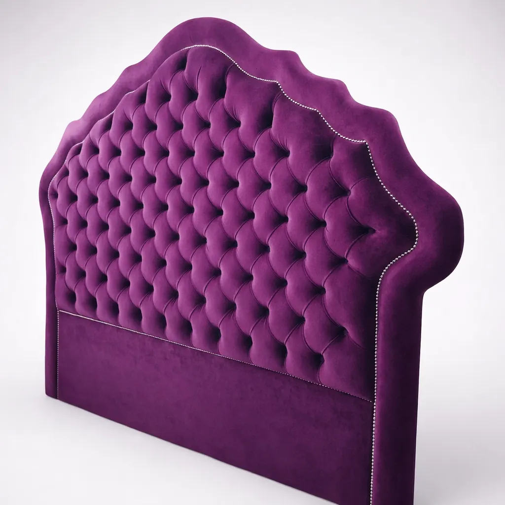 Mor Kapitoneli Tasarım Koltuk