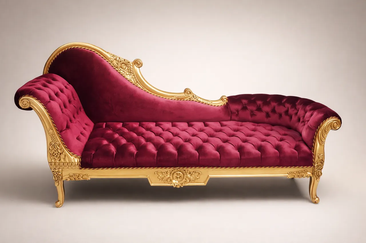 Bordo Klasik Şezlong