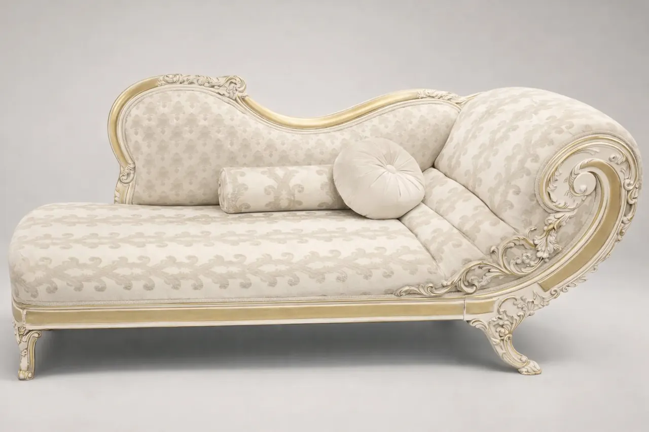 Krem Dinlenme Şezlongu