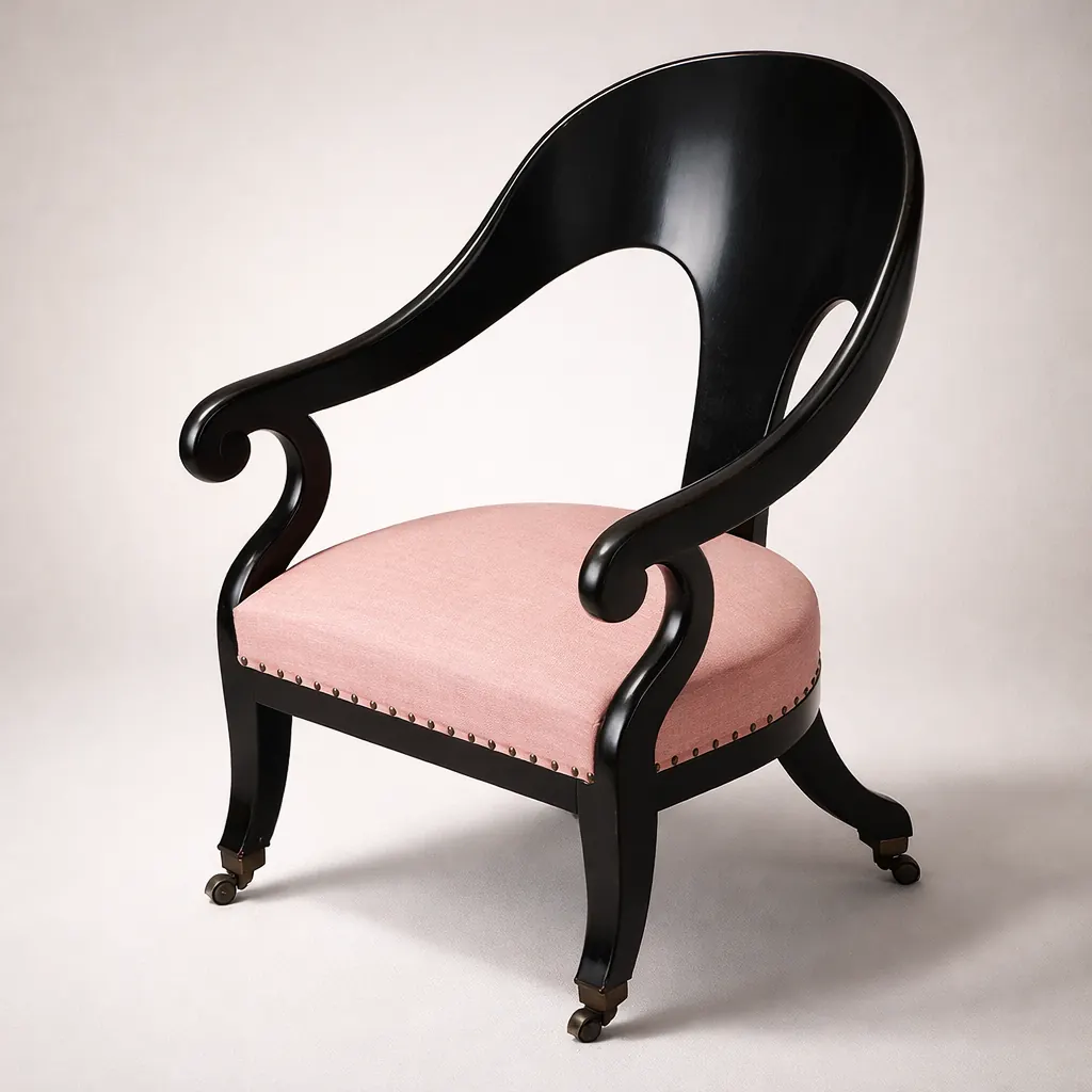 Siyah Pembe Tasarım Koltuk